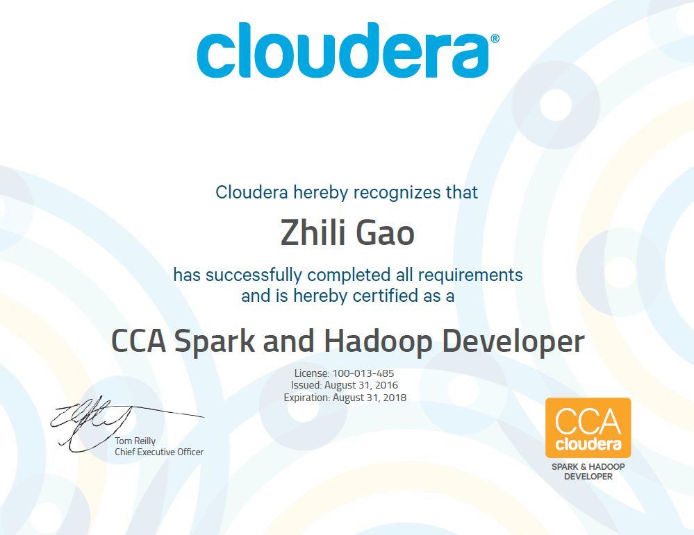 Cloudera Hadoop认证培训课程 | 4季度培训计划