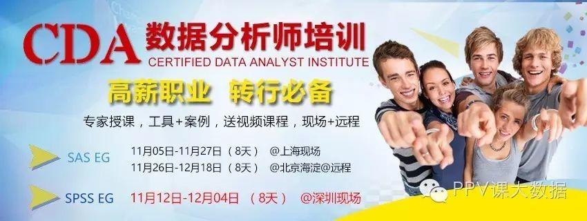 《CDA数据分析师SPSS专题》深圳周末班，国内最权威认证培训，培养学员上千人！