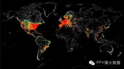 2014年全球互联网分布地图